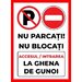 Placuta nu parcati nu blocati accesul intrarea la ghena de gunoi